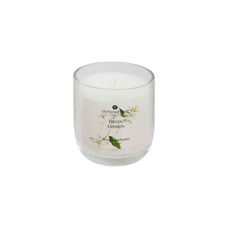 Bougie parfumée Oudy 200 g pot verre jasmin