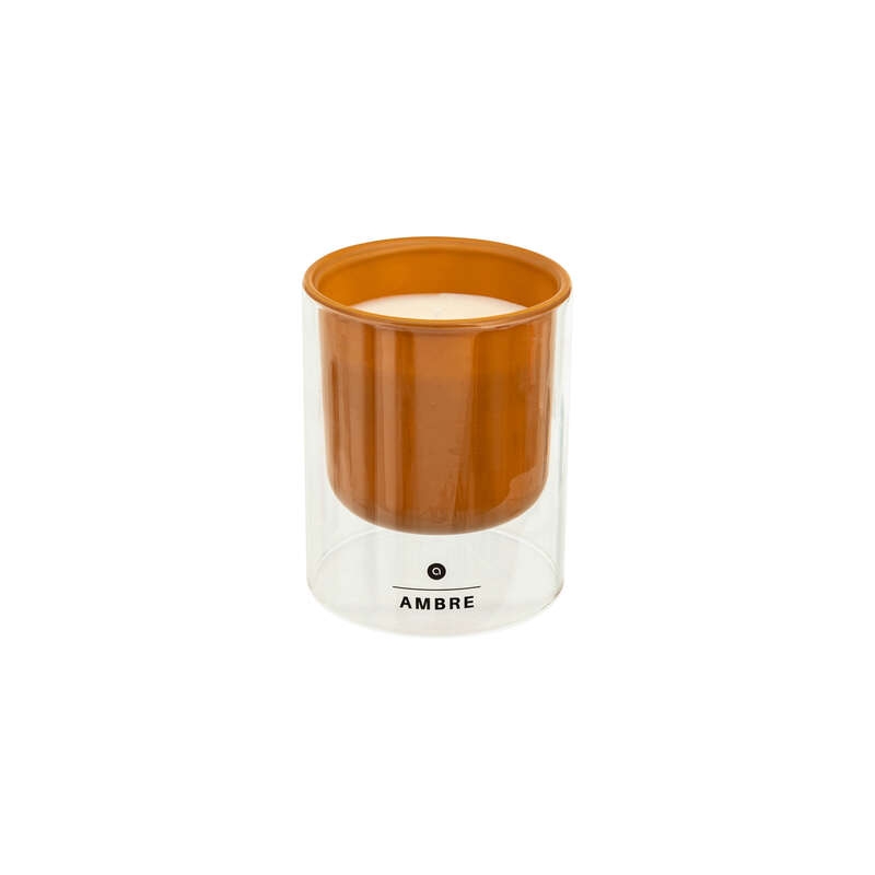 Bougie parfumée Ilan 220 g pot verre ambre