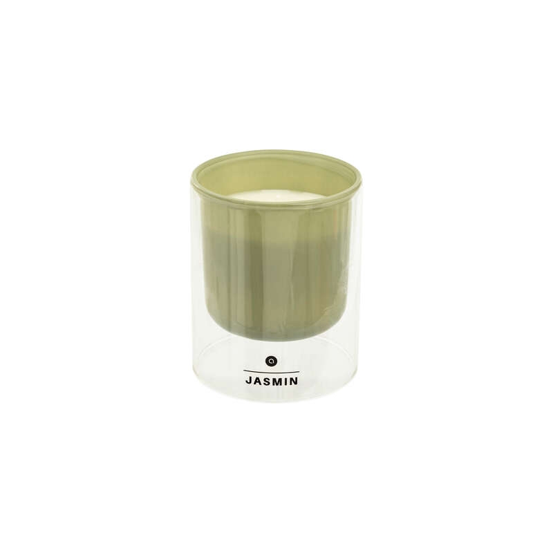 Bougie parfumée Ilan 220 g pot verre jasmin