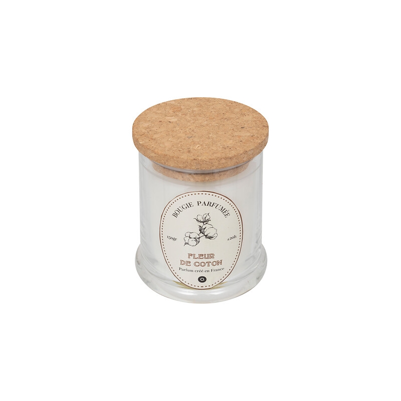 Bougie parfumée Hapo 150 g pot en verre avec couvercle coton