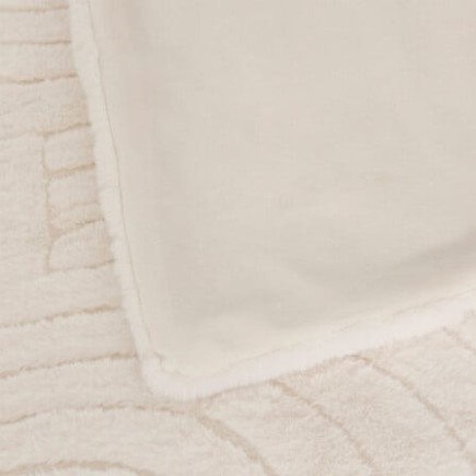 Plaid fourrure ivoire