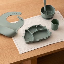 Set repas Dino 5 pièces vert