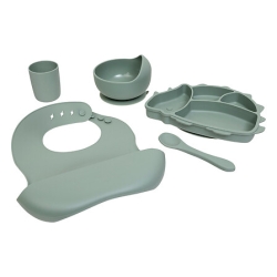 Set repas Dino 5 pièces vert