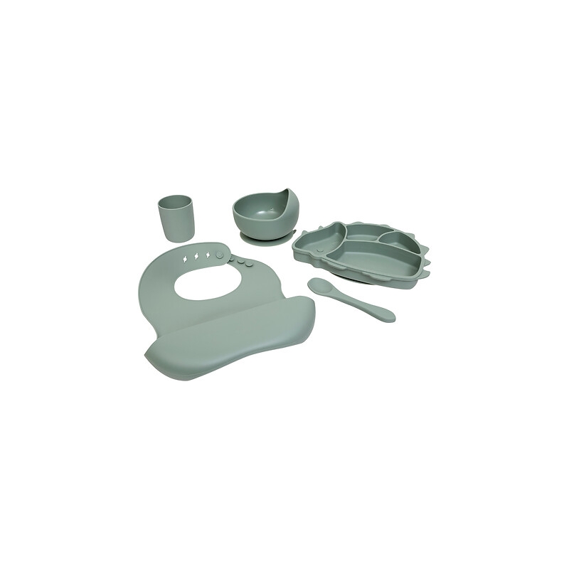 Set repas Dino 5 pièces vert