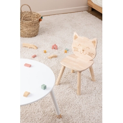 Chaise chat Pia bois naturel