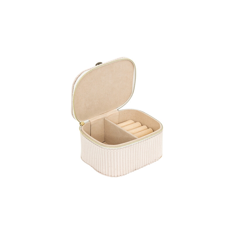 Boîte à bijoux Enya long 11 cm velours beige