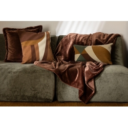 Coussin brodé Hary 45 x 45 cm marron