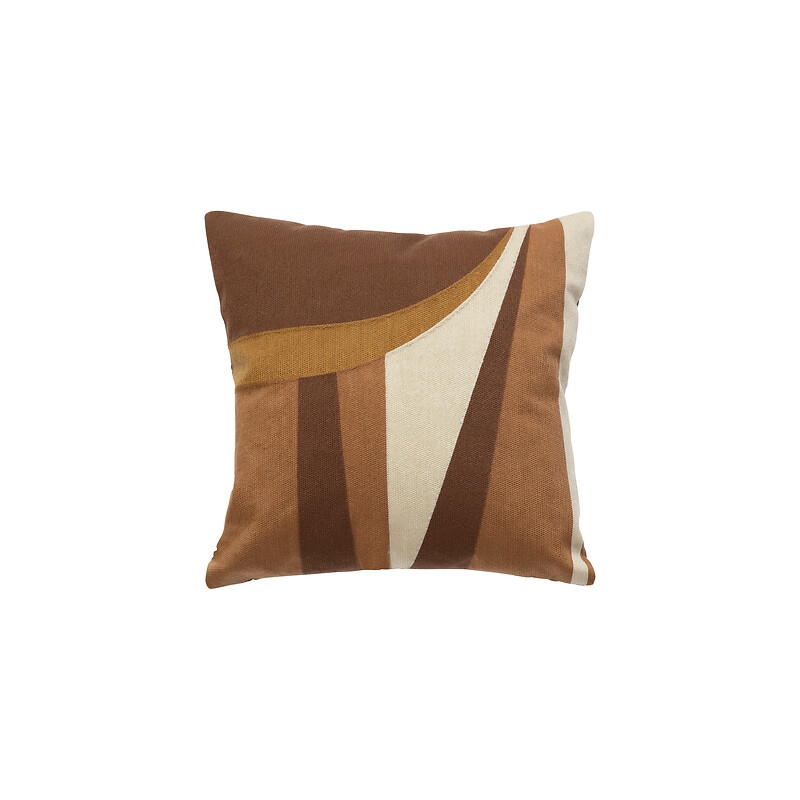 Coussin brodé Hary 45 x 45 cm marron