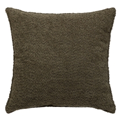 Coussin bouclette Soana 45 x 45 cm kaki