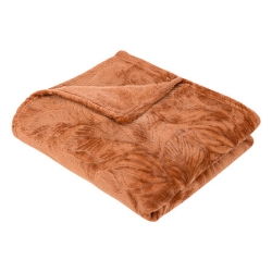 Plaid brush Ryo 125 x 150 cm flanelle terracotta