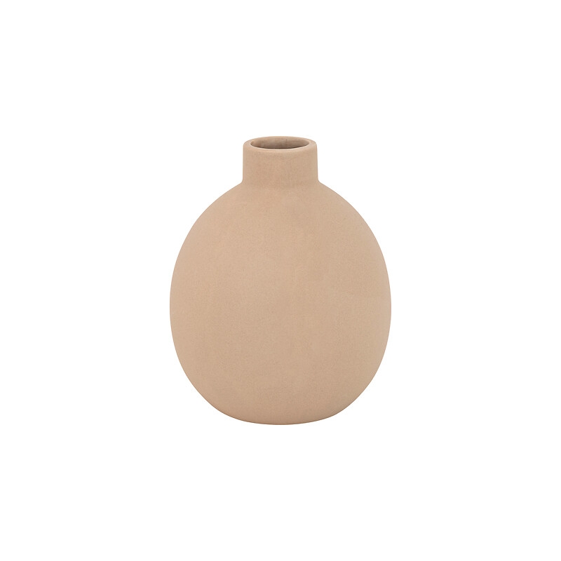 Vase Rily haut 18 cm céramique nude