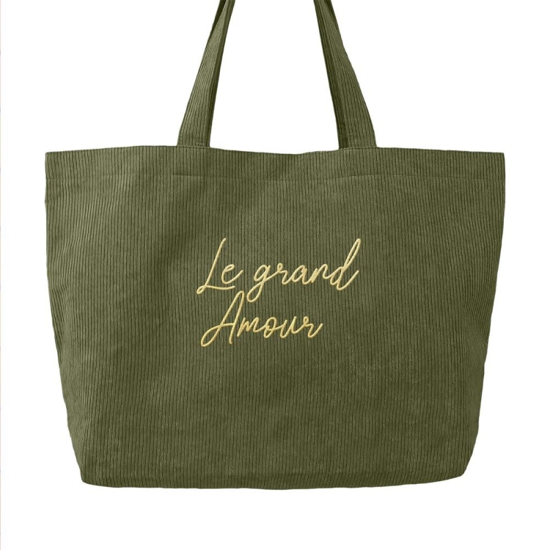 Sac Cabas Souple Velours Cotele Le Grand Amour