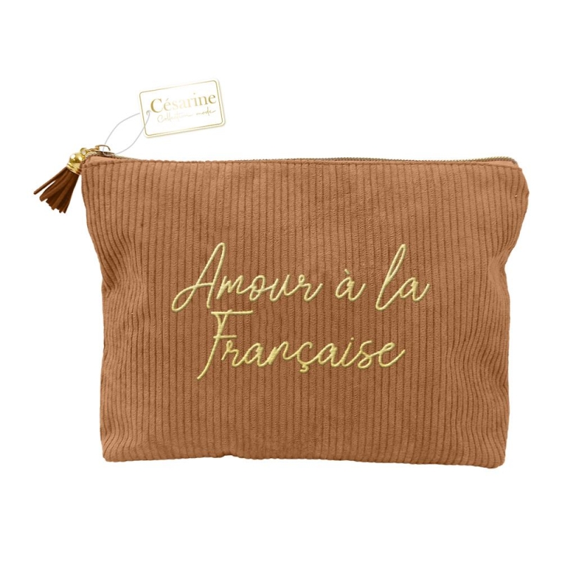 Pochette Velours Cotele Amour A La Francaise