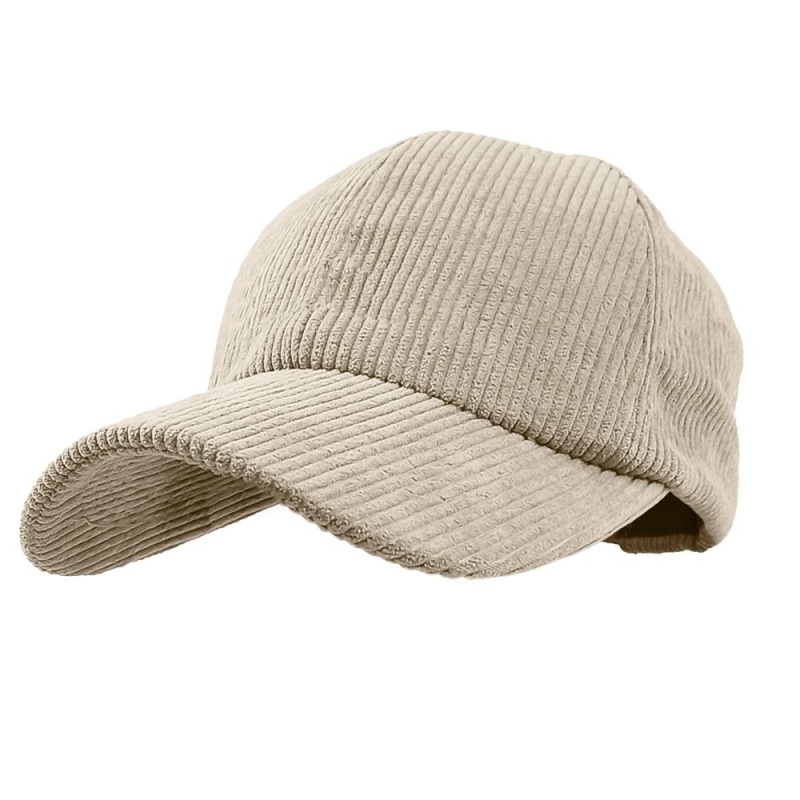 Casquette Velours Cotele Beige