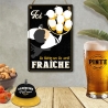 Plaque Metal Biere Fraiche