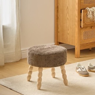Tabouret d'appoint Spolo chenille tonka