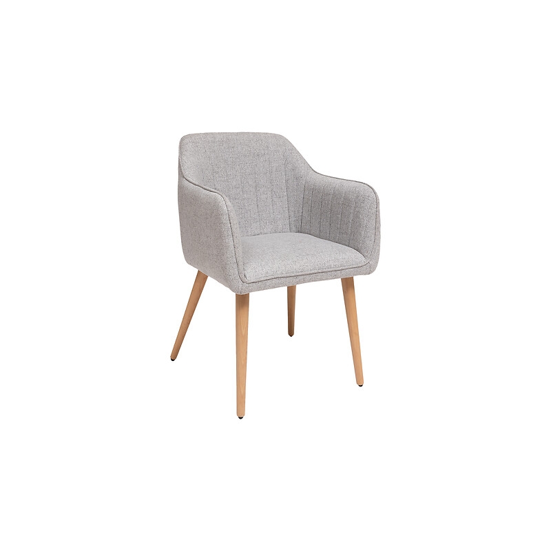 Fauteuil à dîner Visoca pieds bois gris