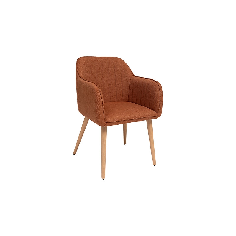 Fauteuil à dîner Visoca pieds bois Ambre