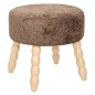 Tabouret d'appoint Spolo chenille tonka