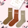 Coffret Trio Chaussettes Paillettes Brunette