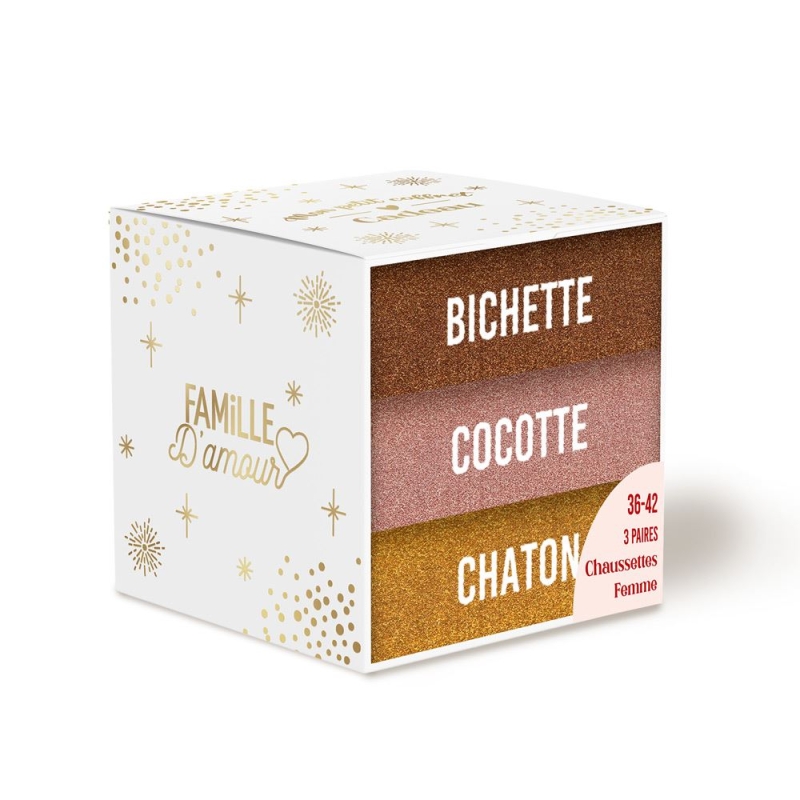 Coffret Trio Chaussettes Paillettes Bichette