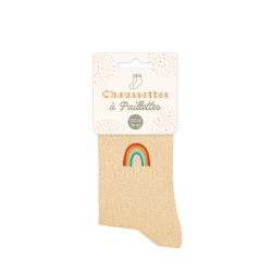 Chaussettes Paillette Courte Arc En Ciel