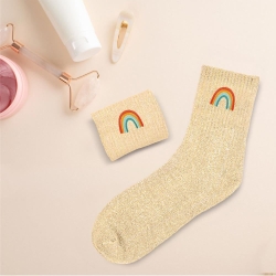 Chaussettes Paillette Courte Arc En Ciel