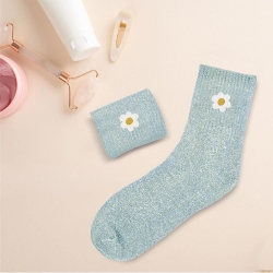 Chaussettes Paillette Courte Fleur