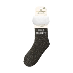 Chaussettes Moumoutes Paillettes Chaud Bouillotte