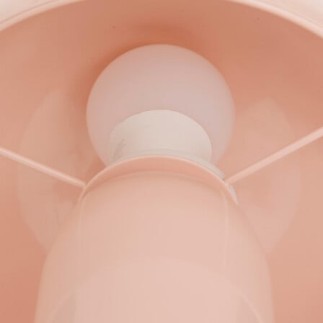 Lampe champignon métal rose pêche