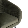 Fauteuil Solaro velours kaki