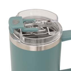 Mug isotherme Alex 1,2 l inox bleu vert