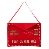 Sujet enveloppe 25 cm feutrine rouge