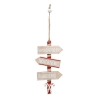 Sujet panneau 14 cm bois rouge blanc