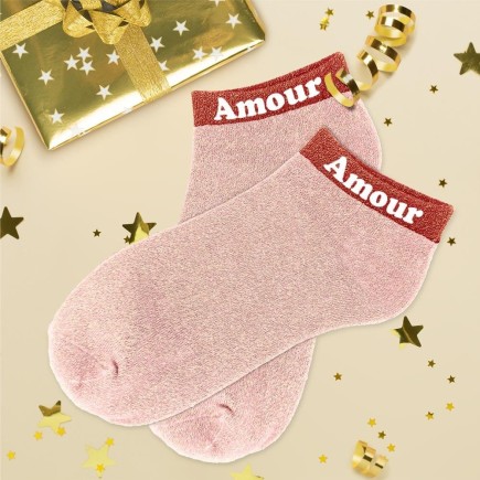 Socquettes paillettes amour