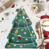 Pack 6 assiettes a dessert sapin de noel