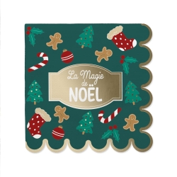 Pack 10 serviettes "magie de noel"