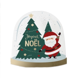 Pack 10 serviettes "boule a neige noel