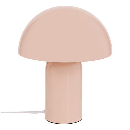 Lampe champignon métal rose pêche