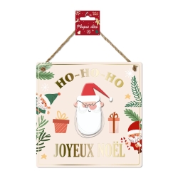 Plaque Bois De Noel HO HO...