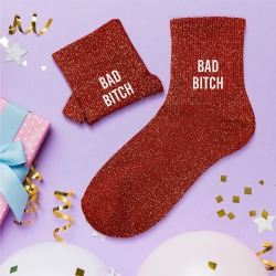 Chaussettes Courtes Paillettes Bad Bitch