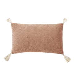 Coussin bouclette rose...