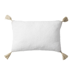 Coussin bouclette blanc...