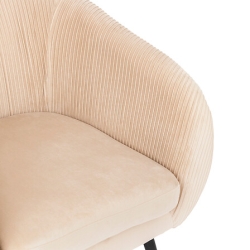 Fauteuil Solaro velours beige