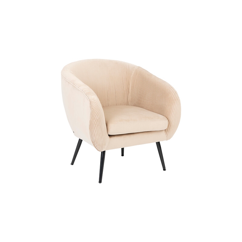 Fauteuil Solaro velours beige