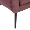 Fauteuil Solaro velours rubis