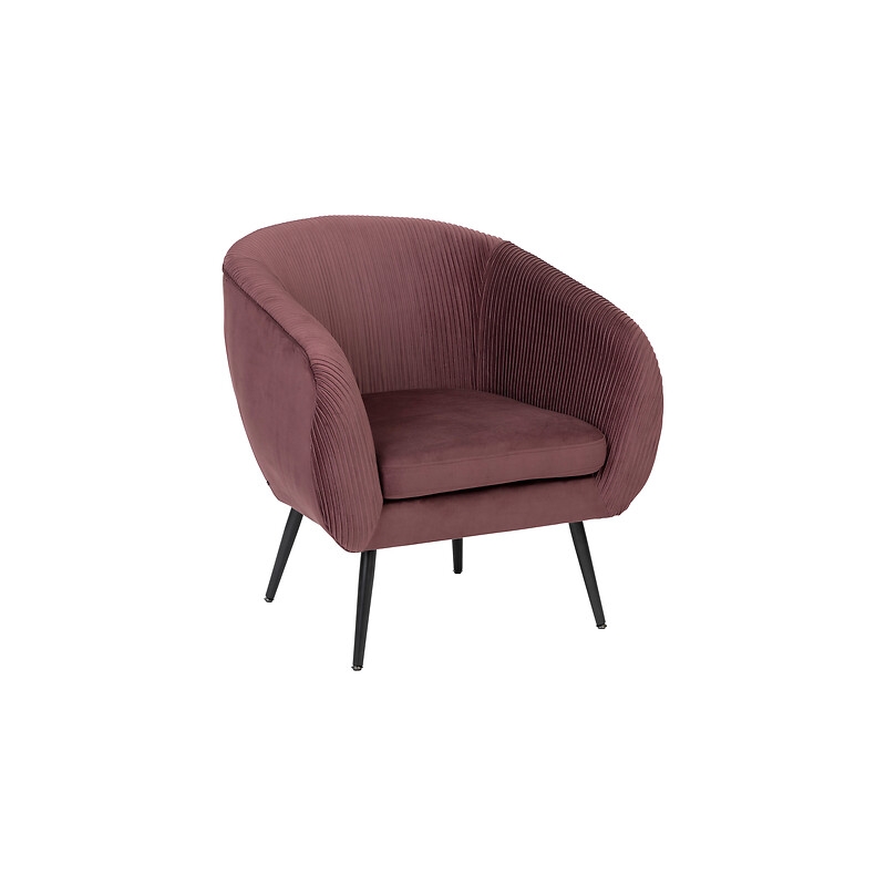 Fauteuil Solaro velours rubis