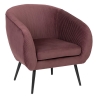 Fauteuil Solaro velours rubis