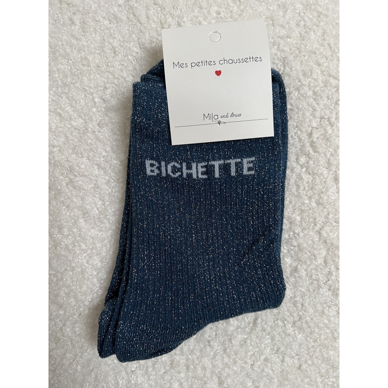 Chaussettes à paillettes " Bichette "