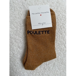 Chaussettes à paillettes " Poulette "